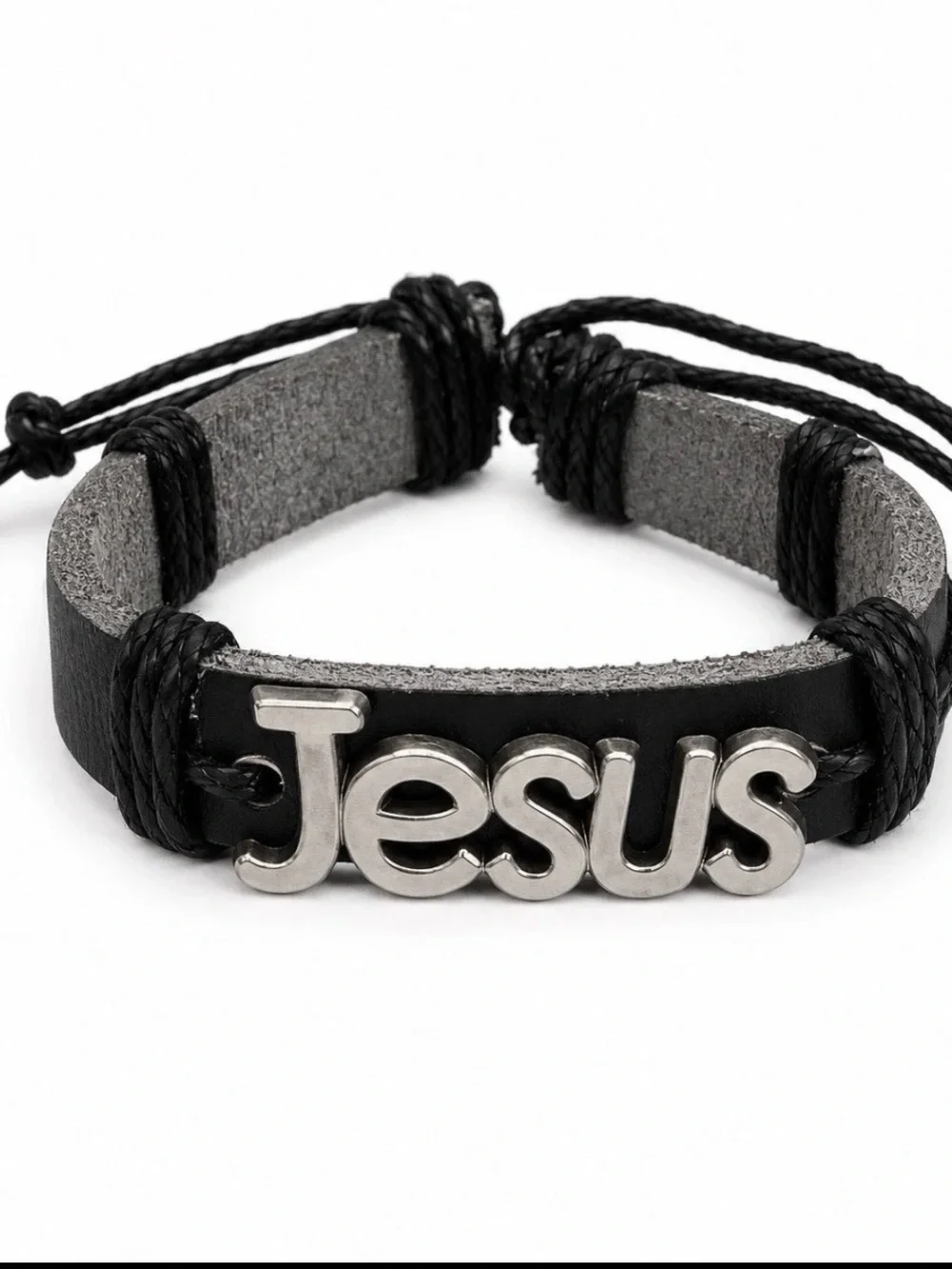 Jesus Adjustable Faith Bracelet | Black Christian Jewelry | New
